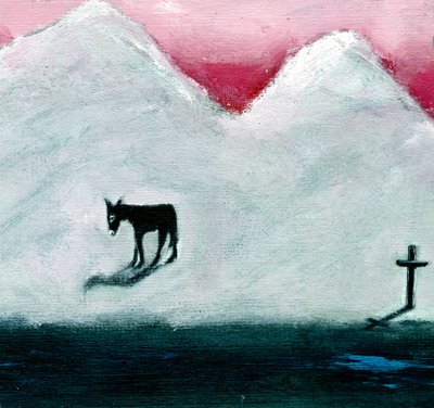 Donkey and Cross by Gigi Sudbury